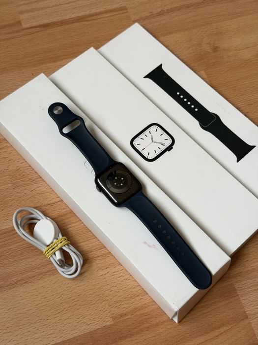 Apple Watch Series 7 45 mm Midnight / Полный Комплект