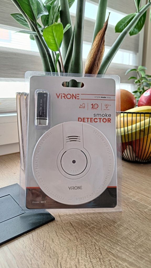 Czujnik Dymu Virone z Baterią Smoke Detector