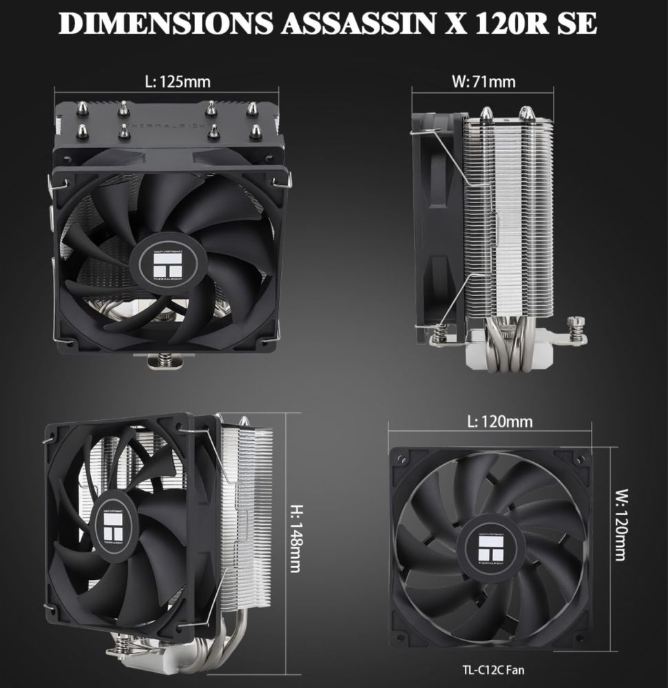 Chlodzenie procesora Assassin X 120 SE AMD Intel