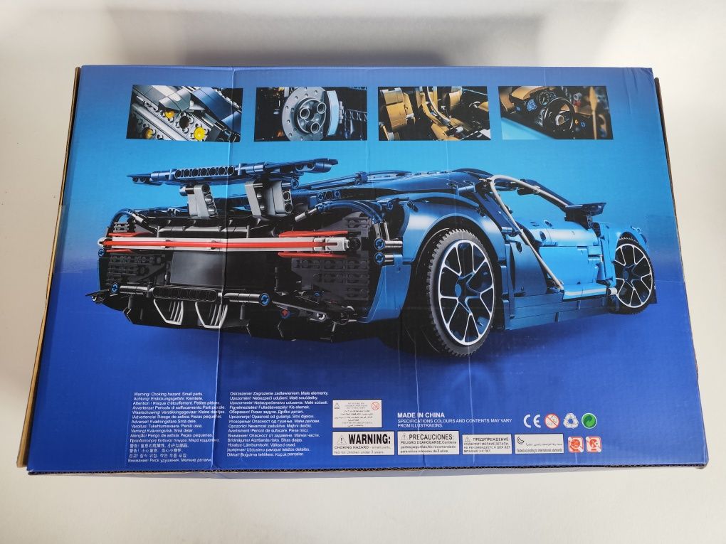 Bugatti Chiron klocki technic skala 1:8 + pudełko
