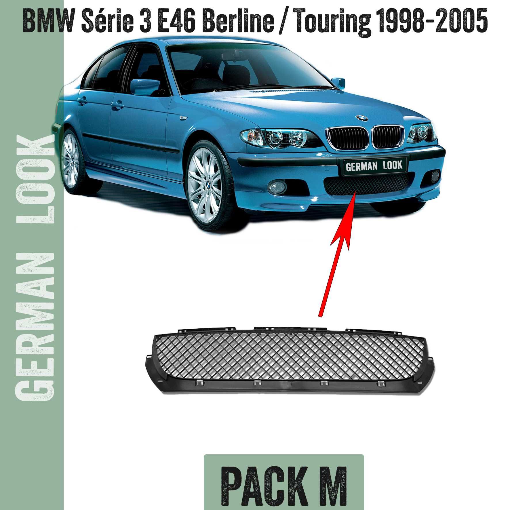 Grelha de para-choque dianteiro BMW Série 3 E46 Berlina e Touring M M2