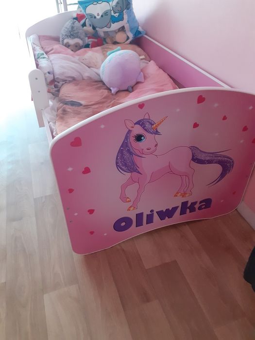 Okazja. Piekne.Lozko dla dziewczynki rozowe 140/ 70 jak nowe