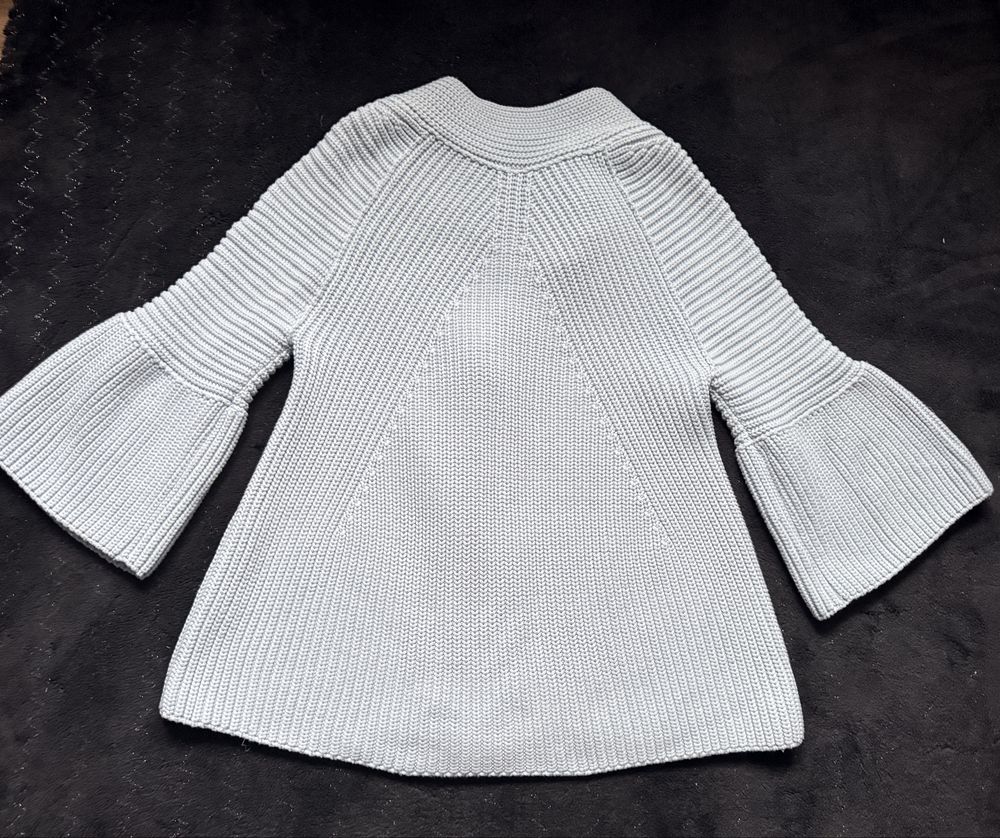 Luksusowy sweter Marc Cain – jasnoniebieski , oversize