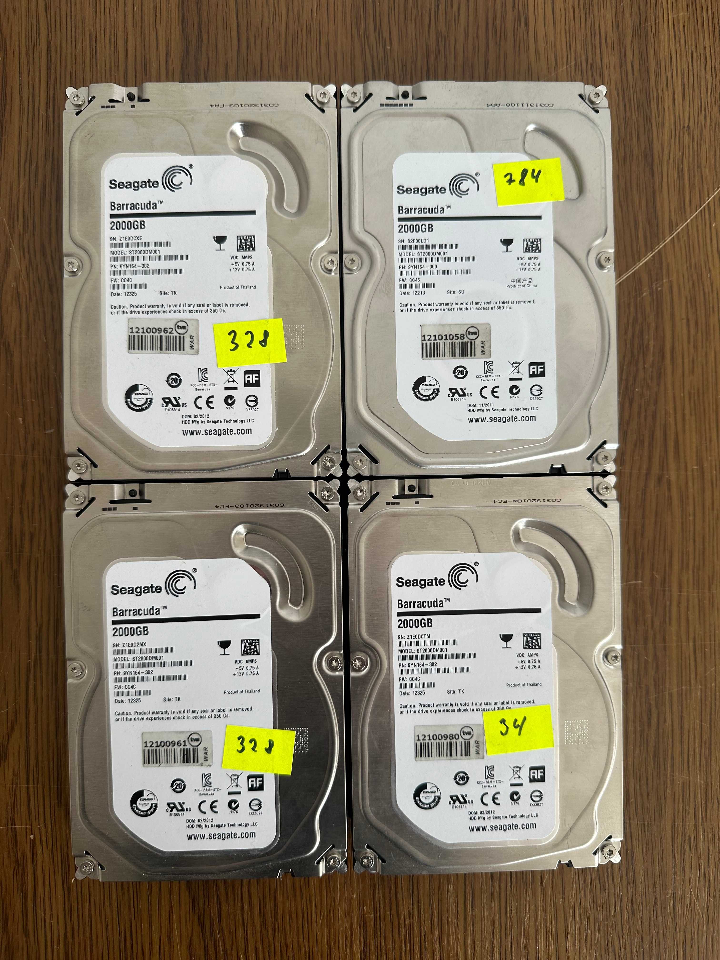 Жорсткі диски Seagate 2 ТБ пробіг до 1К годин