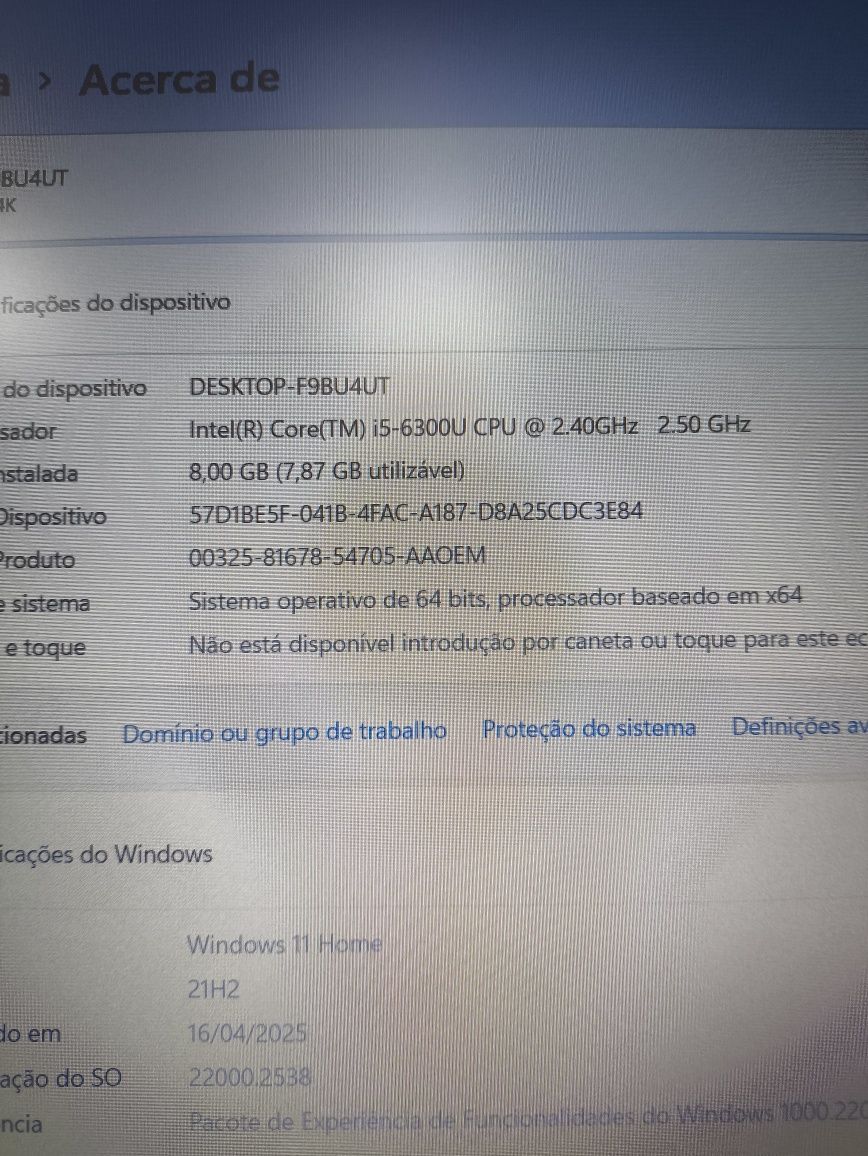 Portátil Acer i5