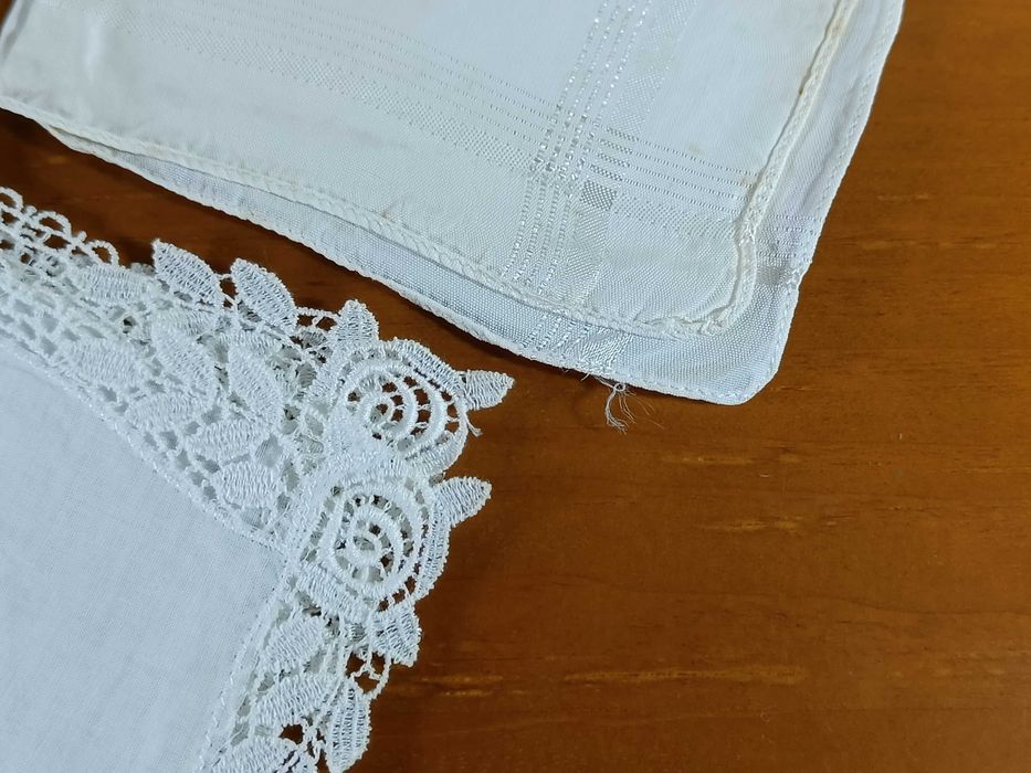 Conjunto de lenços de mão em branco /2 peças/