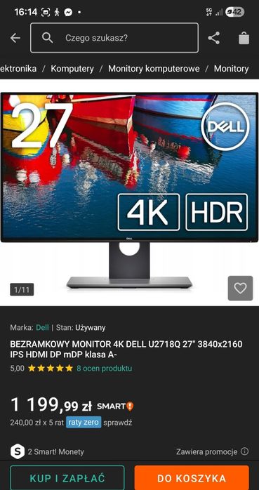 Monitor Dell U2718Q
