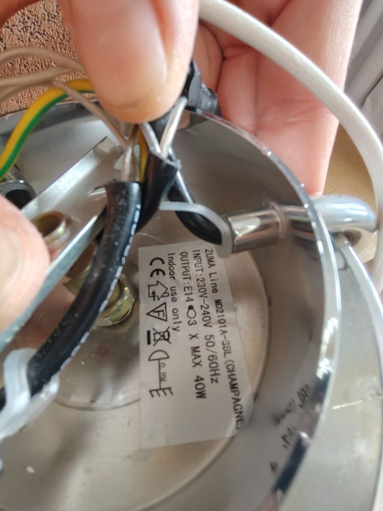 Lampa wisząca, ZUMA Line, lampa szklana, czarna, lampa do kuchni