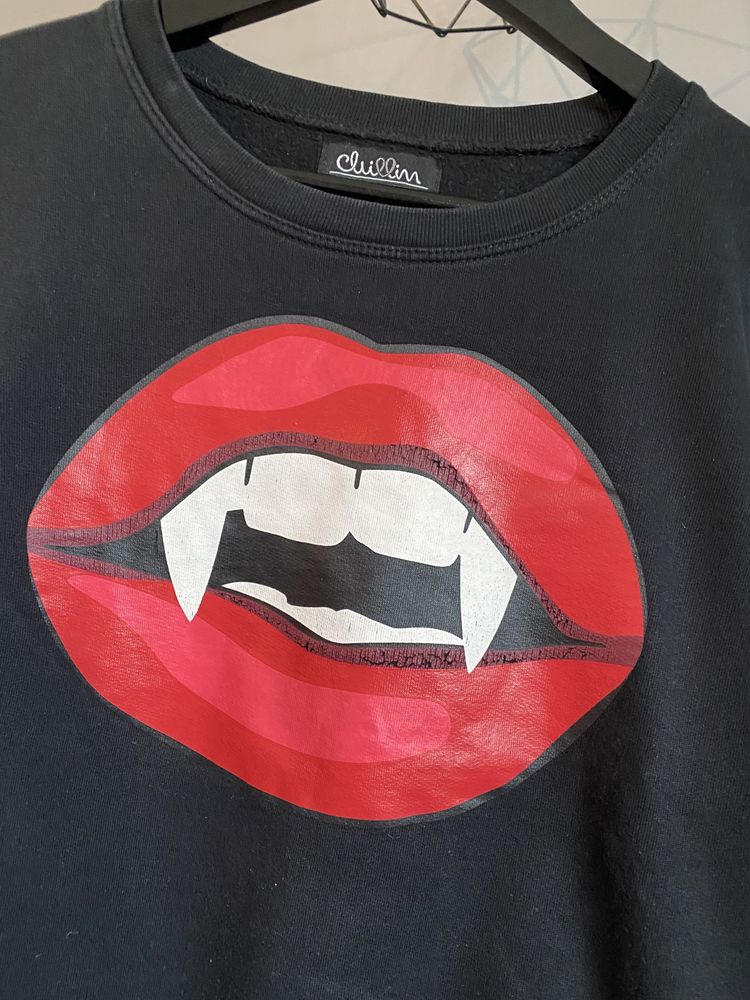 Bluza usta wampir Cropp roz. M