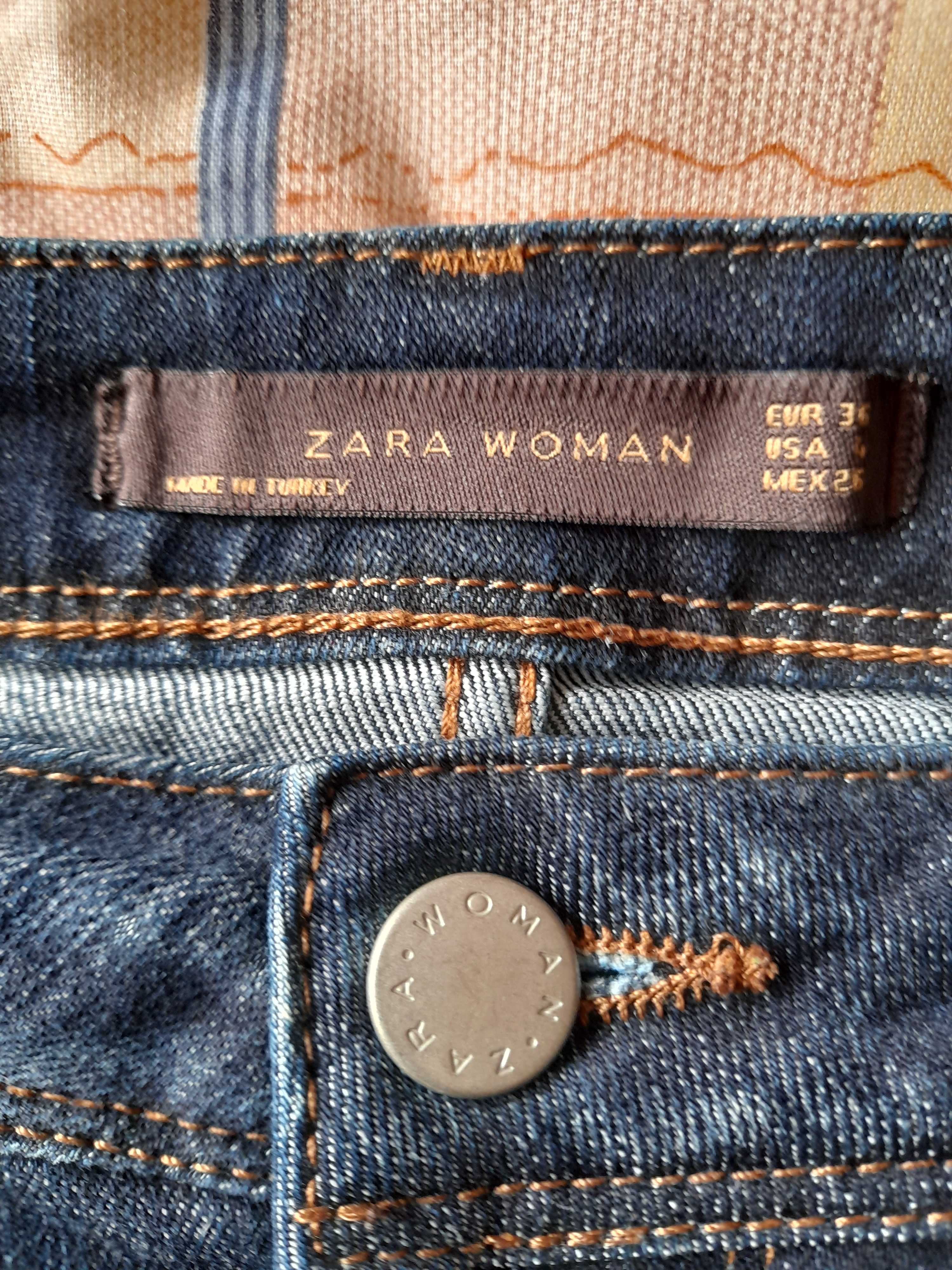 Saia de Ganga Azul, Tamanho 36, marca Zara, como nova