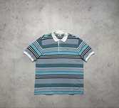Мужская Футболка Поло Lacoste Полосатая Оригинал XL-XXL