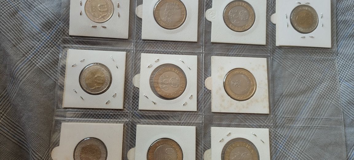 Lote moedas coleção 200 e 100 escudos