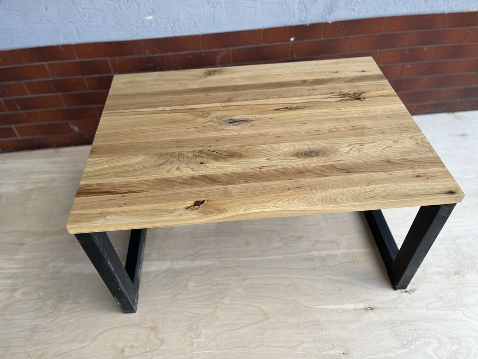 Ława dębowa 90x65, nogi metalowe