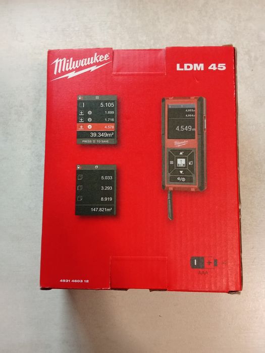 Milwaukee ldm 45 dalmierz laserowy nowy oryginał