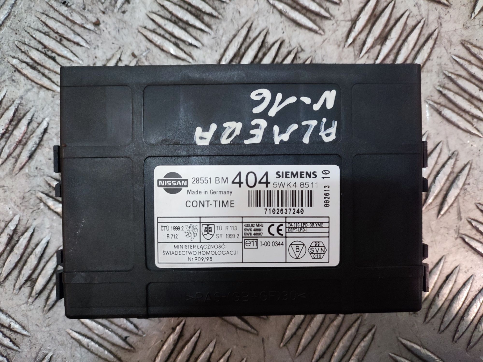 Nissan Almera N16 1.8 16V 00-03r komputer stacyjka immobiliser