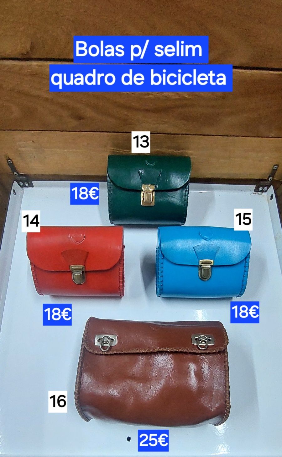 Bolsas em pele para selins tabor mola longa/240 molas bicicleta