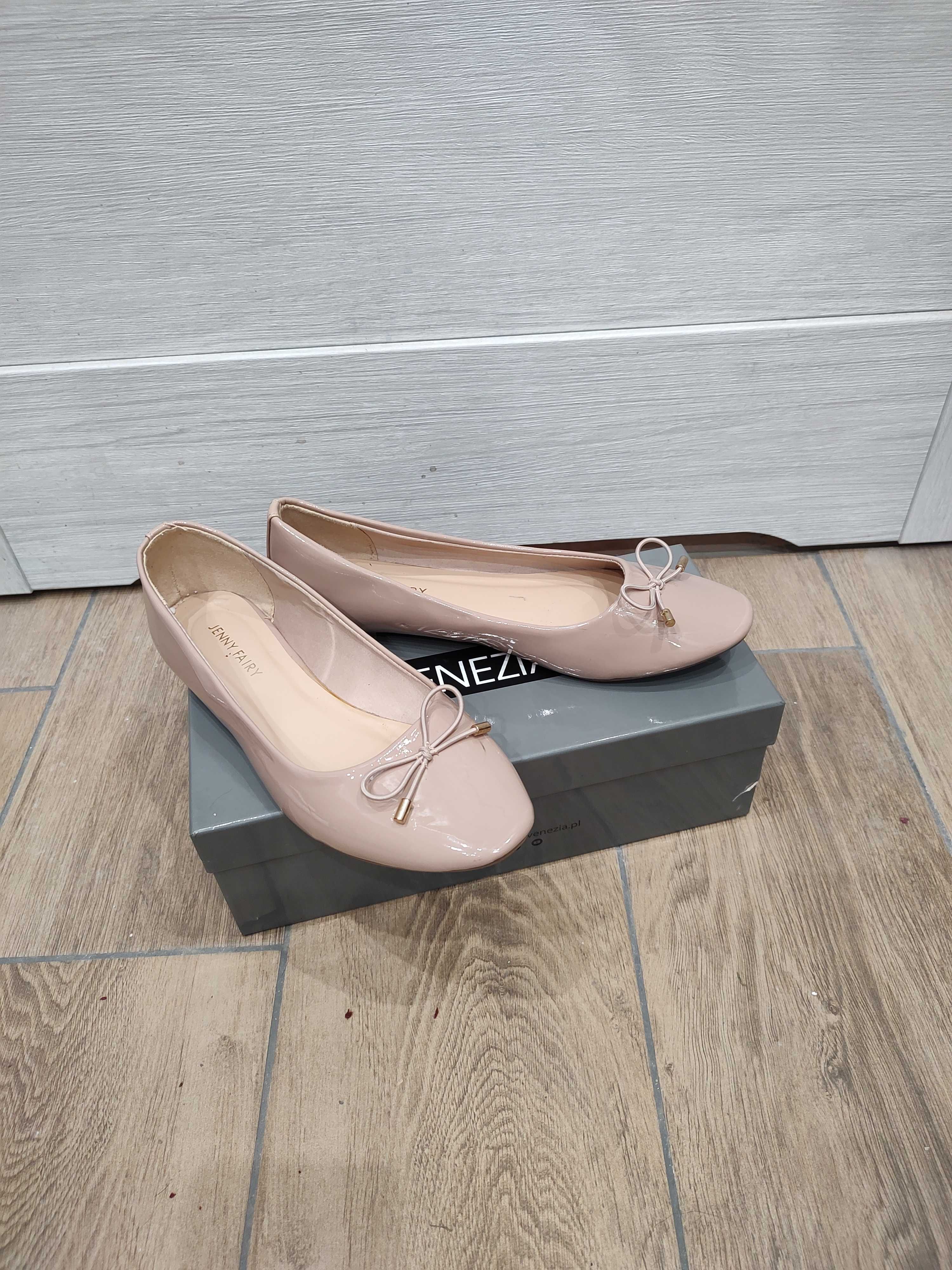 Buty damskie baleriny różowe 39 25,5 Jenny Fairy CCC