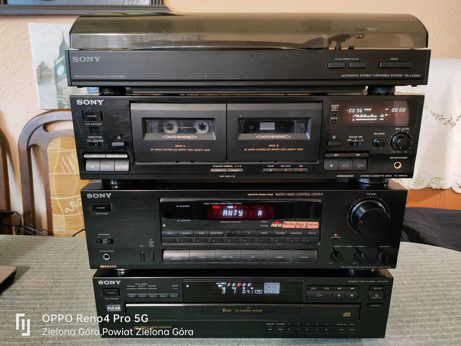 SONY 100% Sprawny Kompletny Zestaw Audio Stereo Typu Duża Wieża