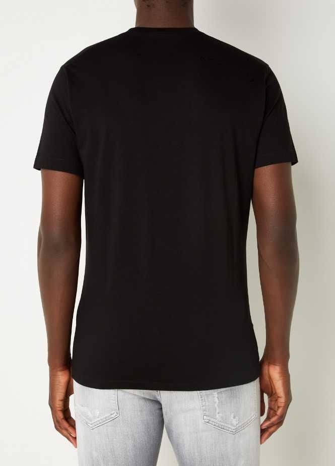Dsquared2 czarny t-shirt z nadrukiem logo rozmiar XL 100% ORYGINAL