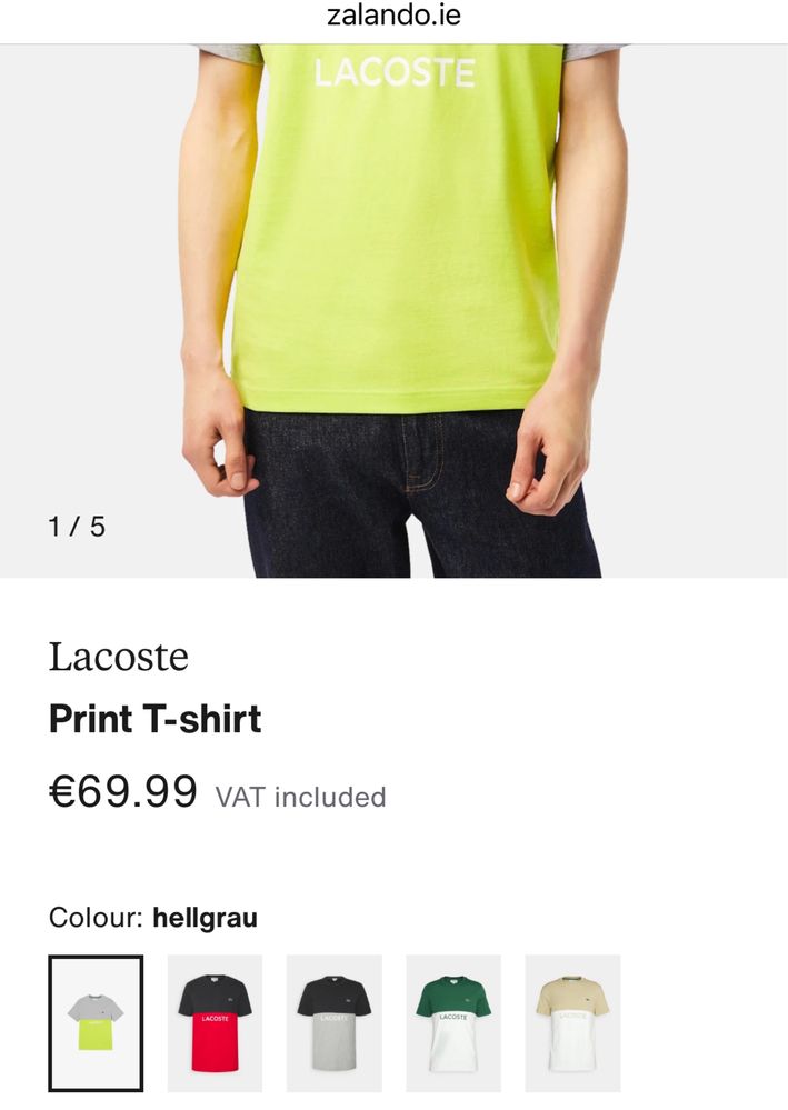 Чолові футболка Lacoste L