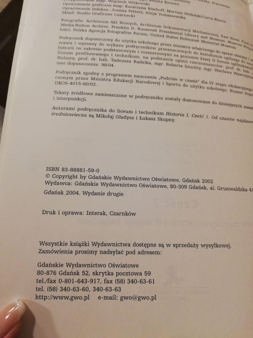 Podręcznik Historia I i II GWO Gładysz