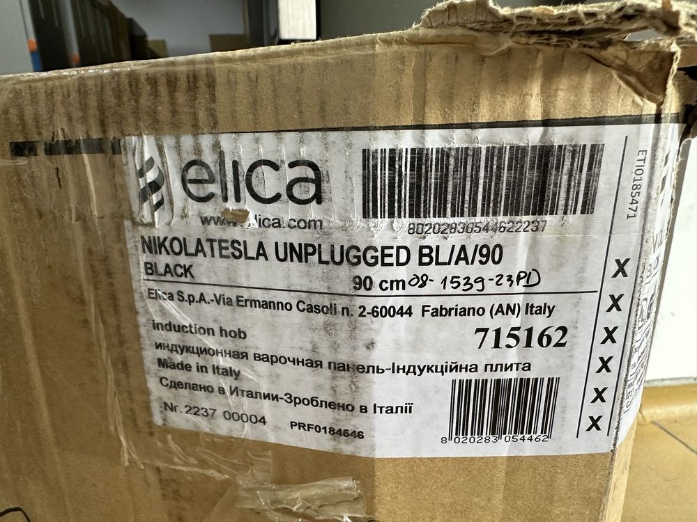 Nowa płyta z okapem Elica NIKOLATESLA UNPLUGGED BL/A/90 90 cm