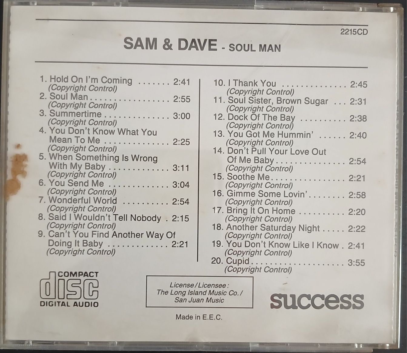 CD Sam & Dave - Soul Man