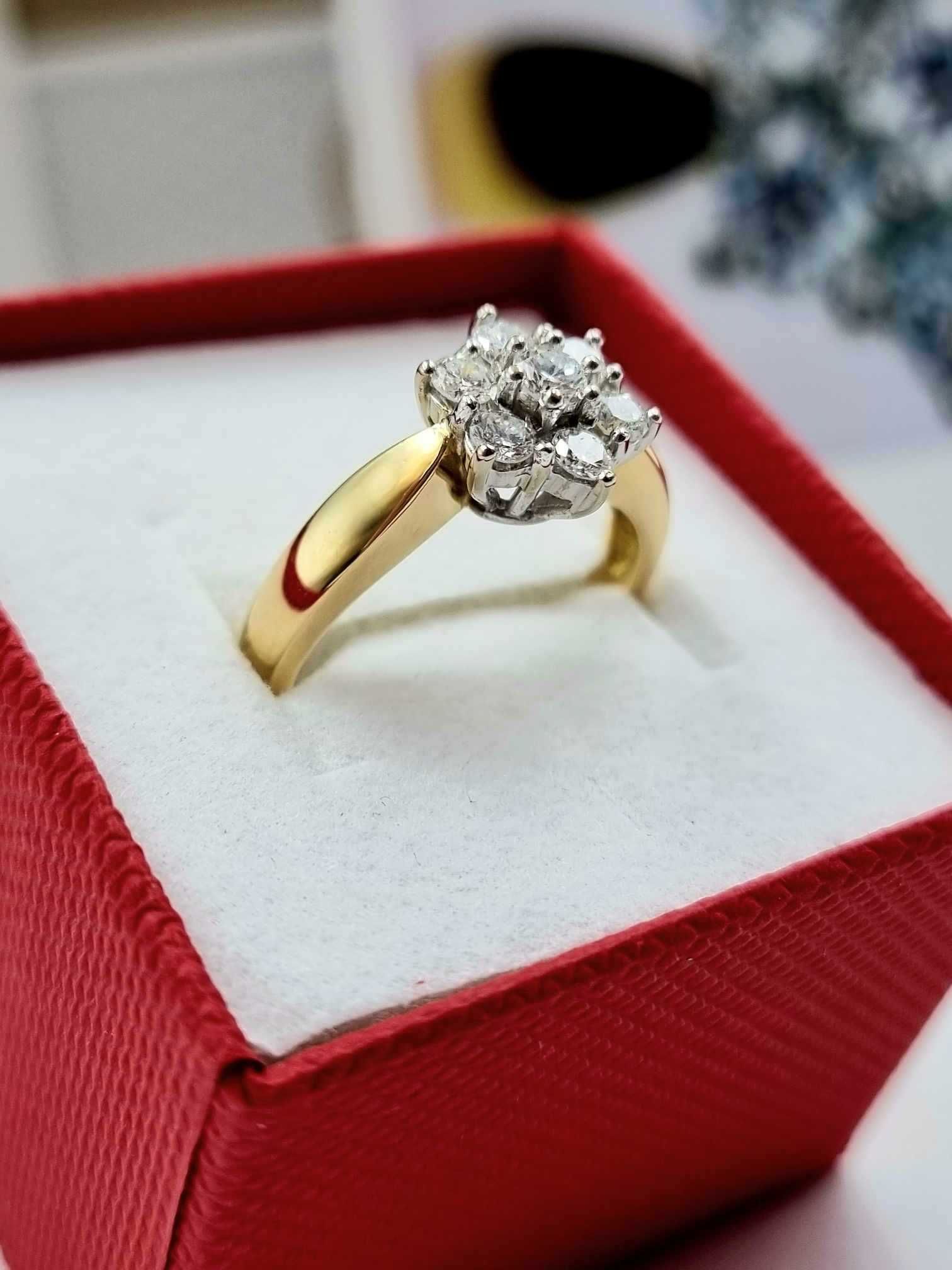 Pierścionek z diamentami 4,53/ 750 0,51ct!