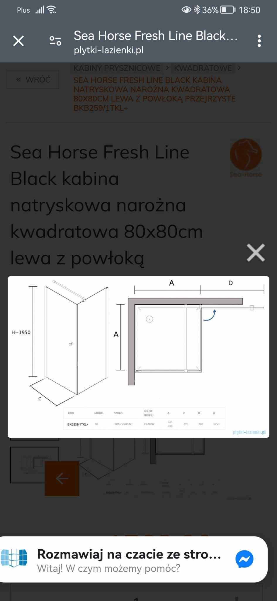 Kabina nowa nieużywana