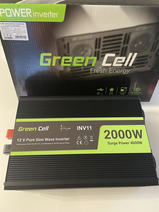 Інвертор 2000W (4000W пікова), чиста синусоїда