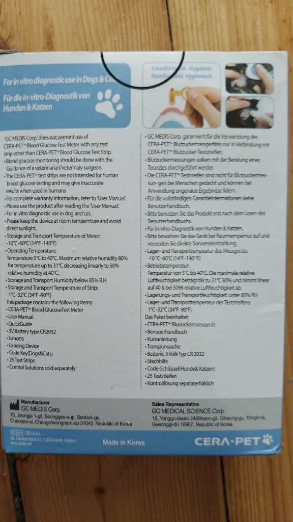 Glukometr dla kotów i psów + strzykawki u100