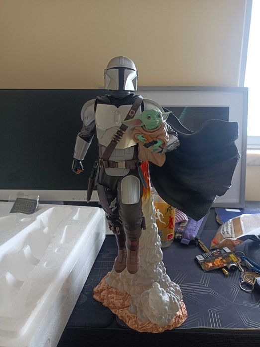 Star Wars Estatua Mandalorian & Grogu