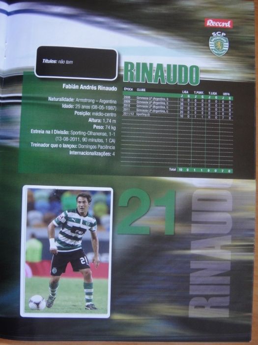 Caderneta Record Sporting 2012/2013
