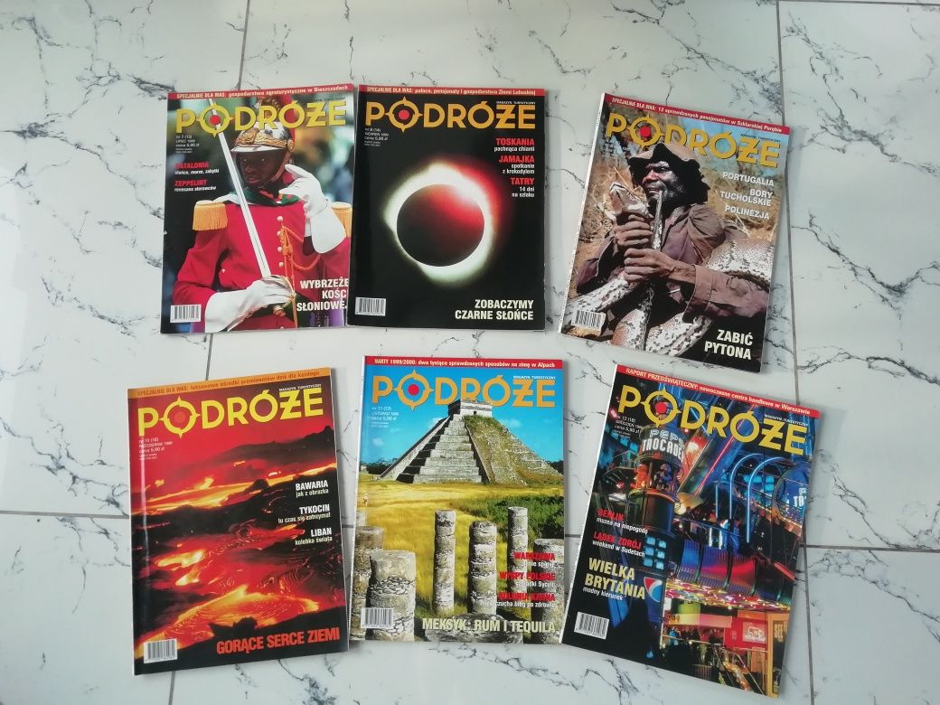 Magazyn turystyczny Podróże, egzemplarze archiwalne 1999 rok