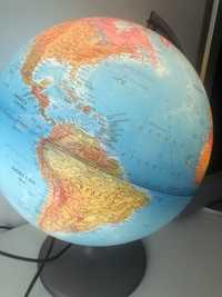 Globo mapa mundo com luz