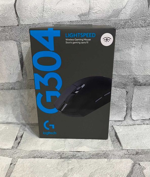 Мишка бездротова Logitech G304 чорного кольору