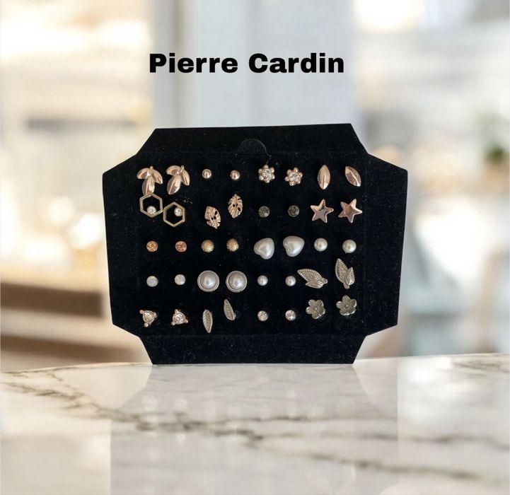 Zestaw 20 par kolczyków Pierre Cardin oryginalne biżuteria kolczyki
