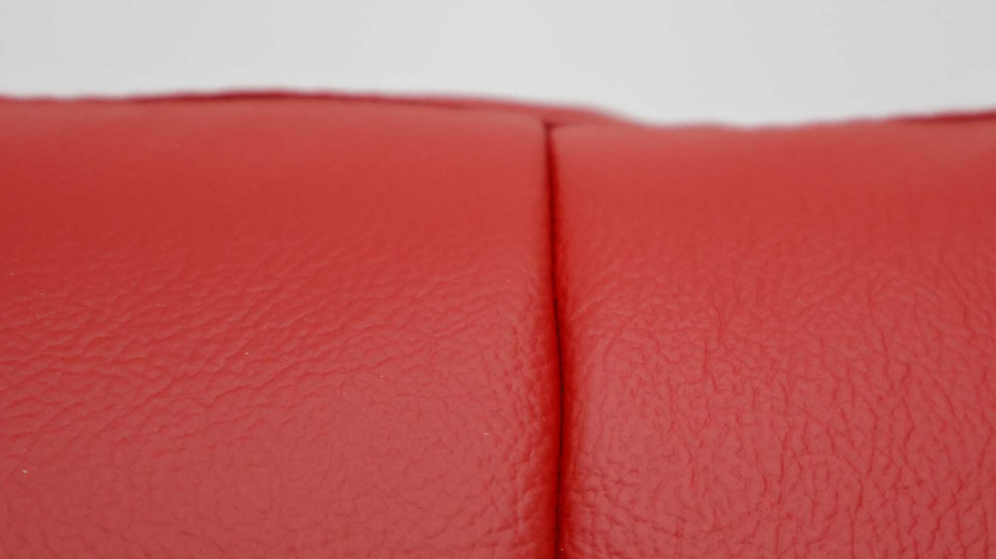 czerwona SKÓRA NATURALNA NAROŻNIK z narożnik spanie pojemnik 6038 sofa