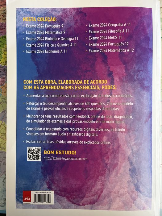 Livro Preparação para Exame Biologia e Geologia 2024, muito bom estado