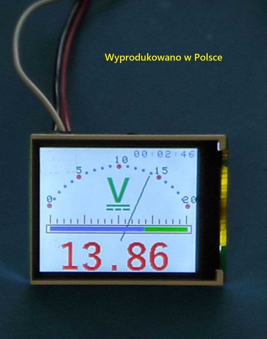 Woltomierz analogowy/cyfrowy wskaźnikowy TFT 1.8 cala (błąd 0,5%) 2szt