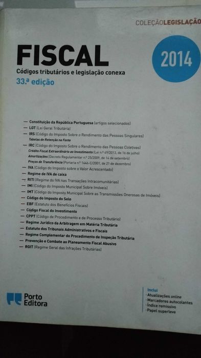 Fiscal -  códigos tributários e legislação conexa 33 edição