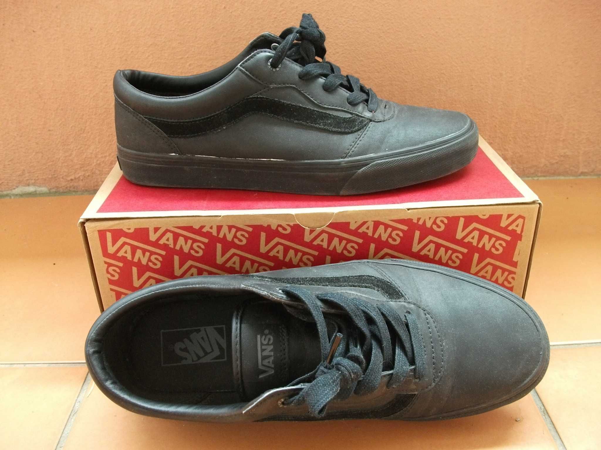 Sapatilhas Vans Milton (Leather) Black (44-44,5) Como NOVAS com caixa