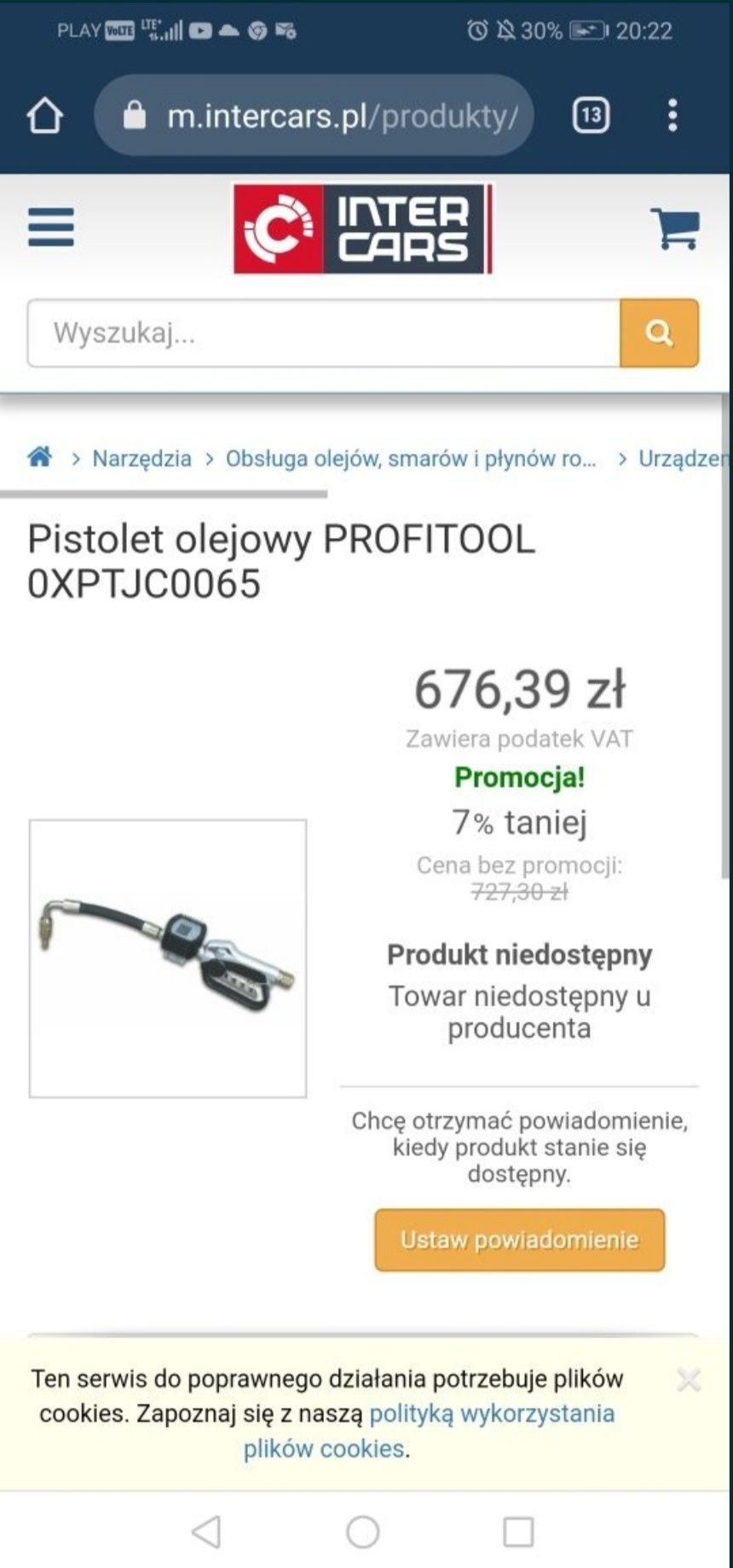 Pistolet olejowy Profi Tool, elektroniczny