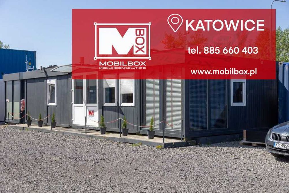 Pawilon Biurowy 75m2, Przeszklony, Kuchnia + WC, Biuro kontenerowe