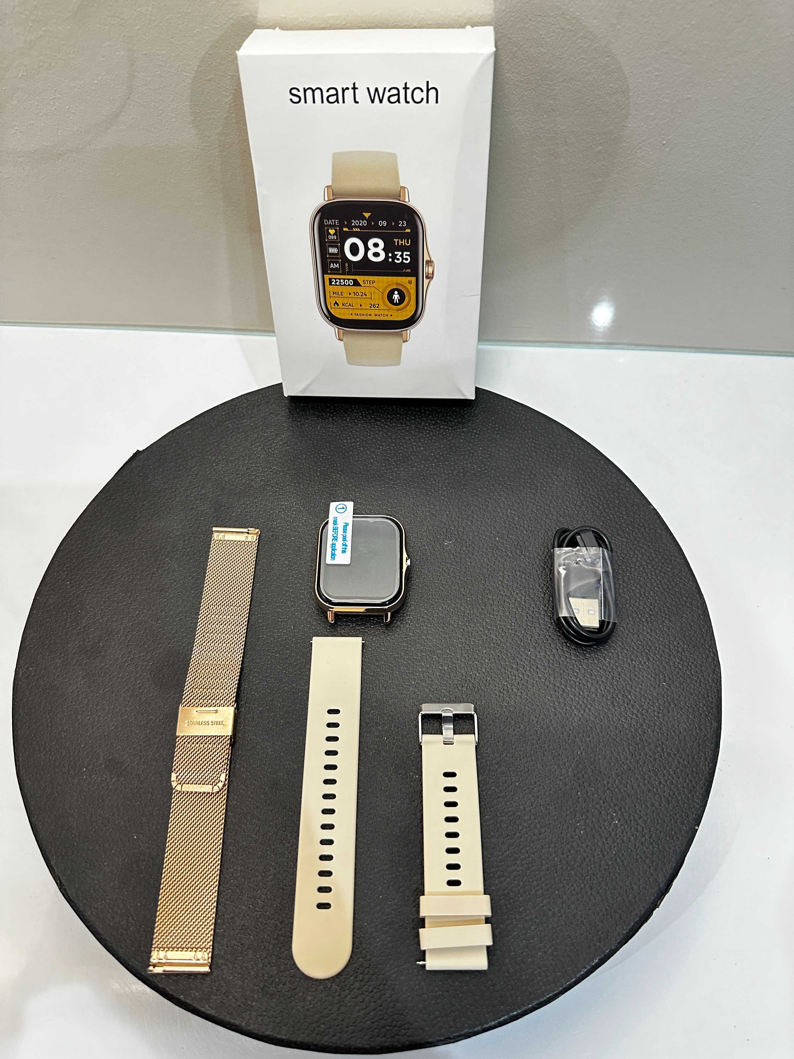 Zegarek Smartwatch Bluetooth PL Rozmowy Ładowarka+dwa paski gratis!