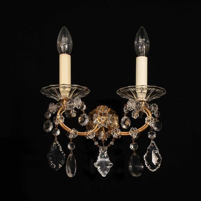 Kinkiet kryształowy vintage francuski k998