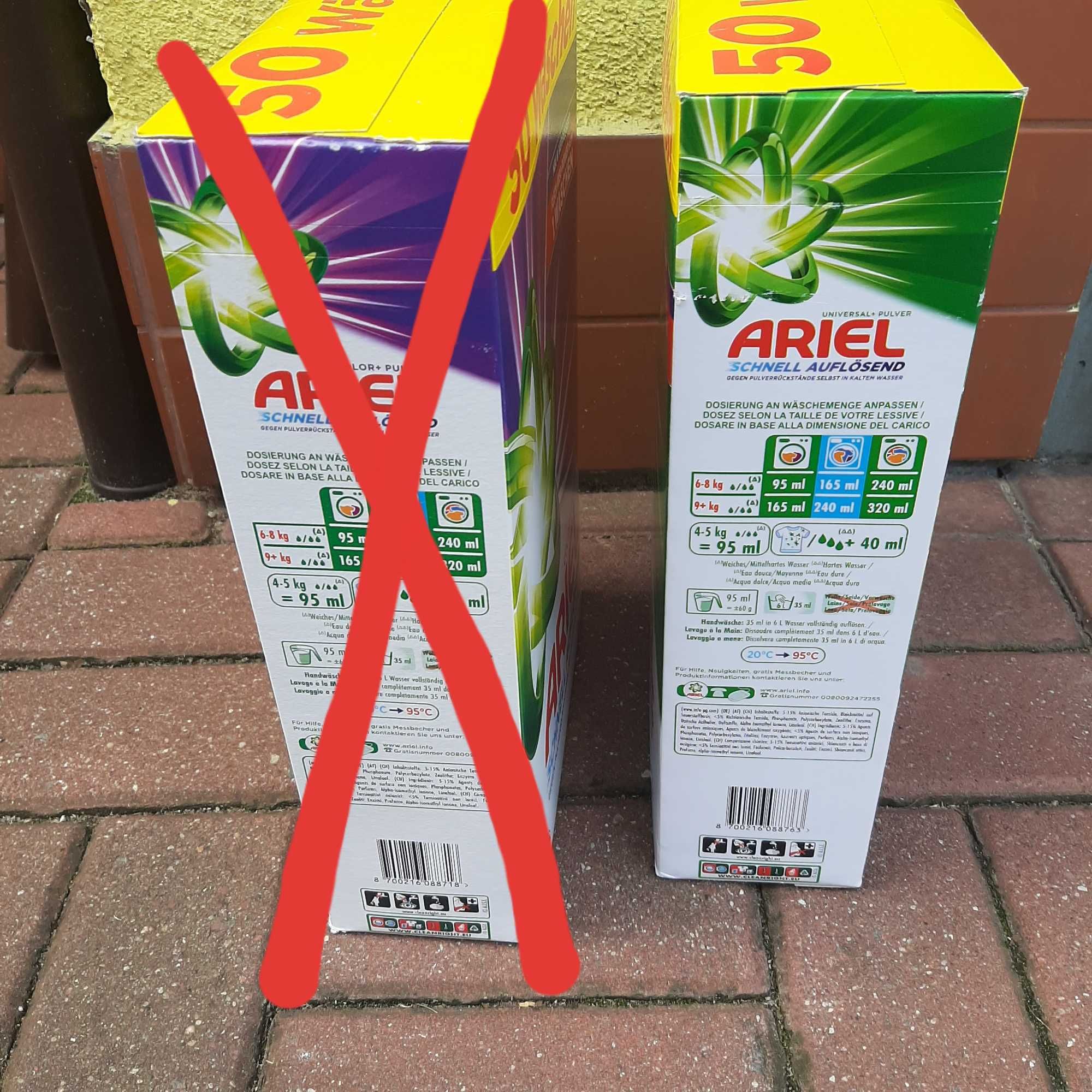 Proszek ariel do prania białego 50 prań