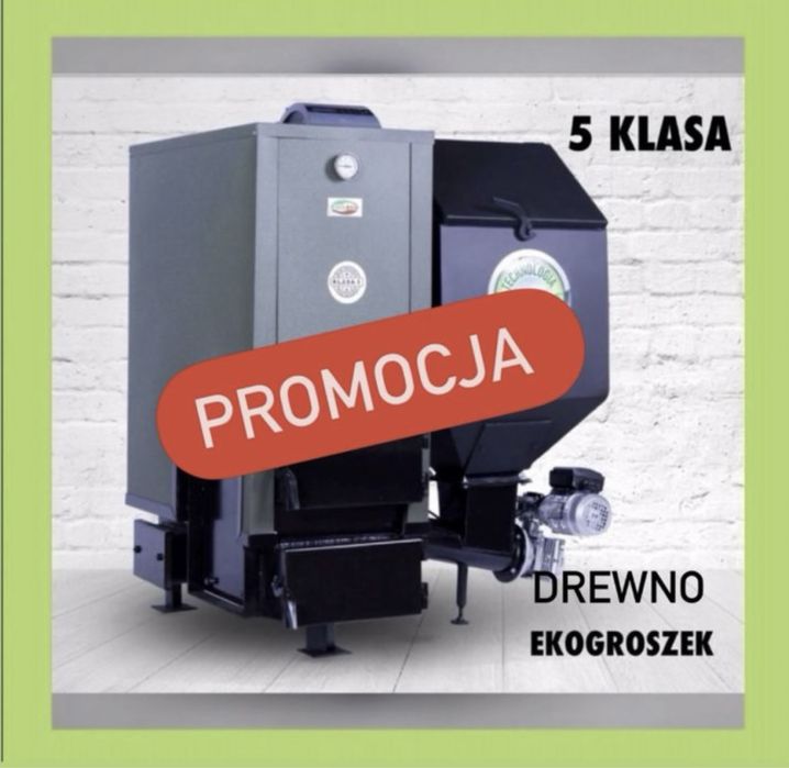 Piec na pellet ekogroszek drewno z podajnikiem