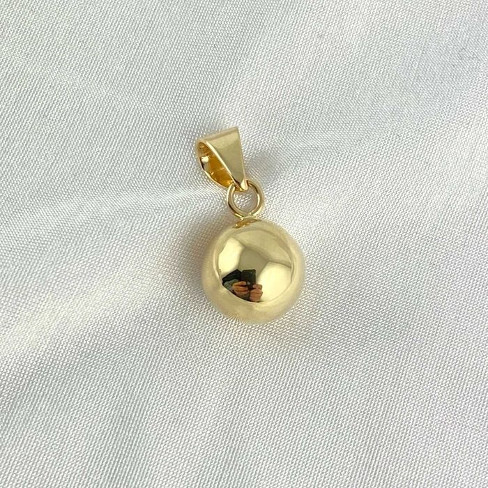 Śliczna ZŁOTA zawieszka lśniąca KULECZKA średnica 0,8cm PR. 585 (14K)