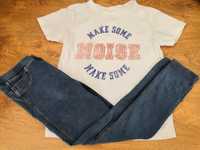Zestaw dla dziewczynki (koszulka i spodnie) r. 116/122 Zara/CoolClub